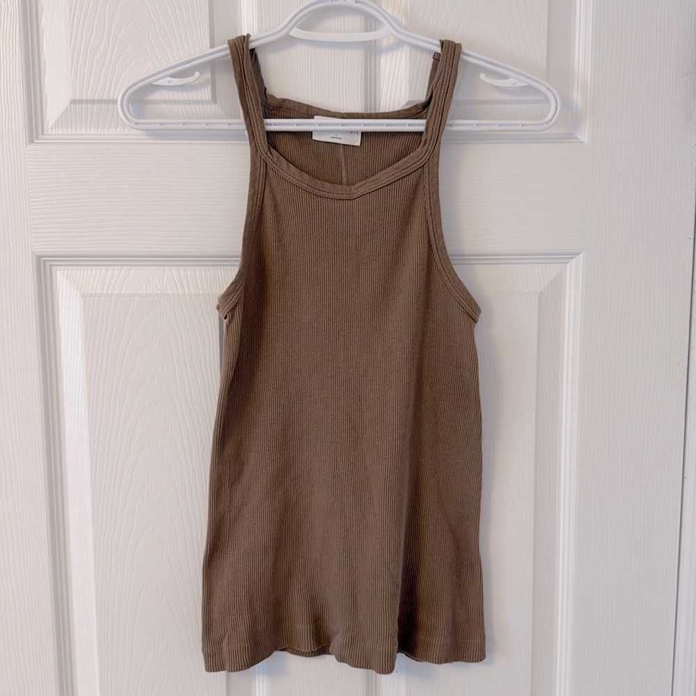 Denim Forum The Jane Ribbed Tank Top